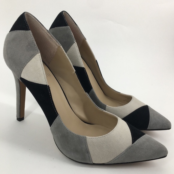 VINCE CAMUTO Gray Color Block Suede Pump Size 8 - Picture 8 of 8